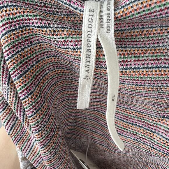 NWT by Anthropologie Cream Multi Knit Backless Halter Neck Sleeveless Top XL NEW - Picture 5 of 7